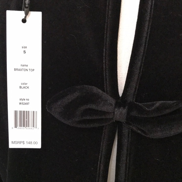 Walter Baker Braxton Top - Velvet Black - Picture 5 of 6